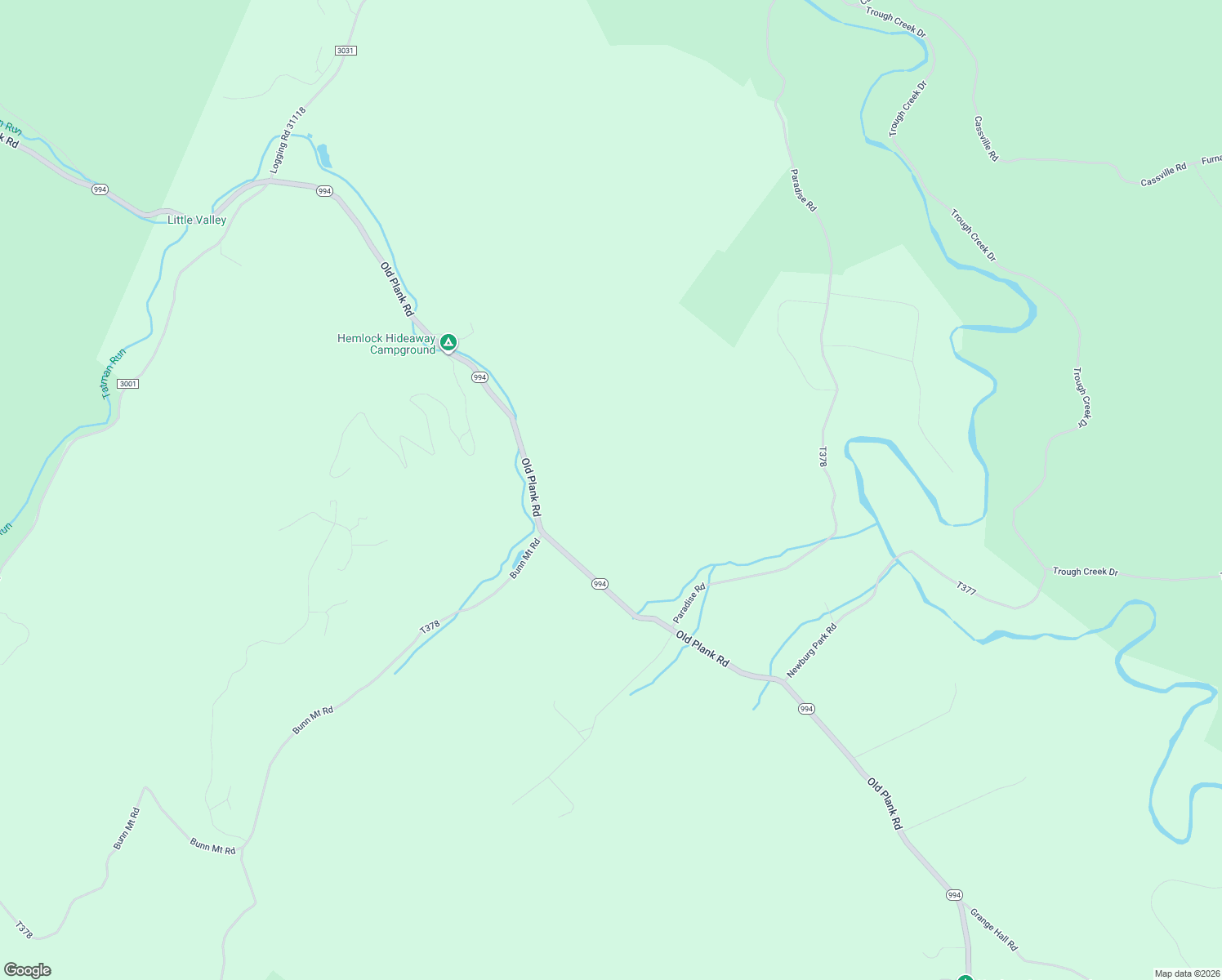 map of restaurants, bars, coffee shops, grocery stores, and more near 5641 Old Plank Road in James Creek