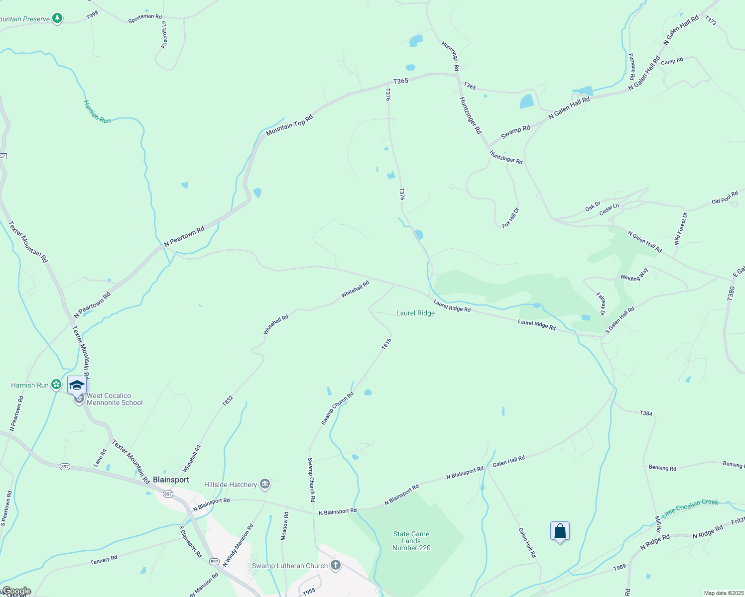 map of restaurants, bars, coffee shops, grocery stores, and more near 945 Swamp Church Road in Reinholds