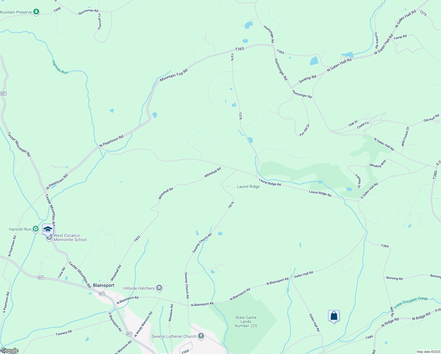 map of restaurants, bars, coffee shops, grocery stores, and more near 945 Swamp Church Road in Reinholds