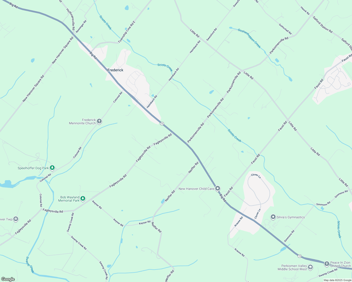map of restaurants, bars, coffee shops, grocery stores, and more near 3032 Big Road in Montgomery County