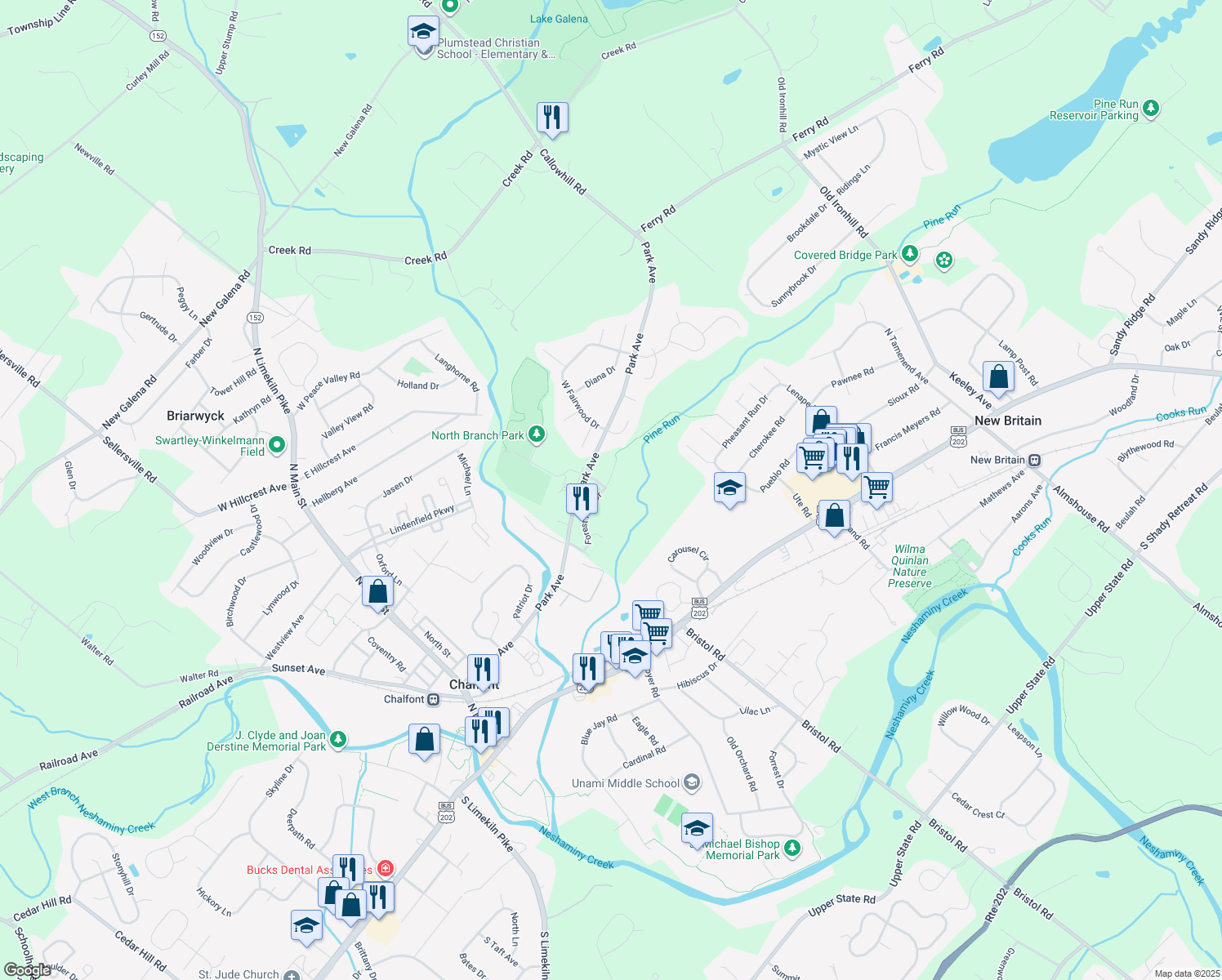 234 Forest Park Drive, Chalfont PA Walk Score