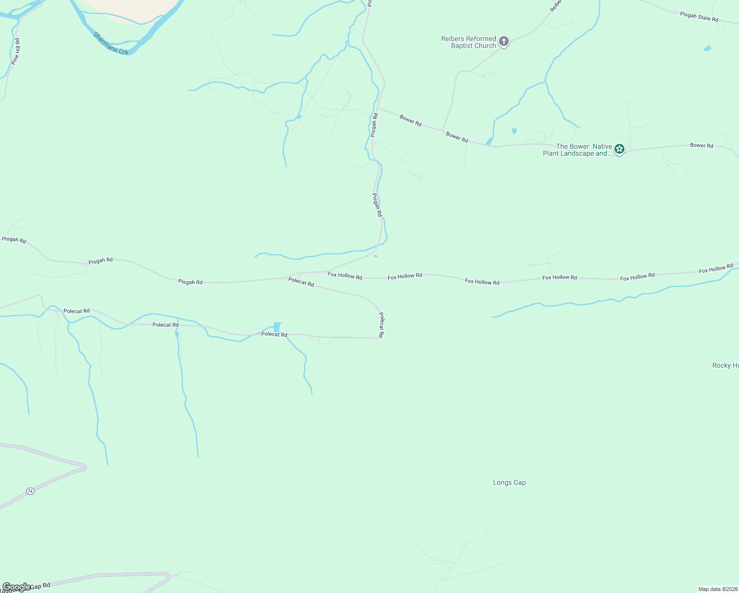 map of restaurants, bars, coffee shops, grocery stores, and more near 791 Polecat Road in Landisburg