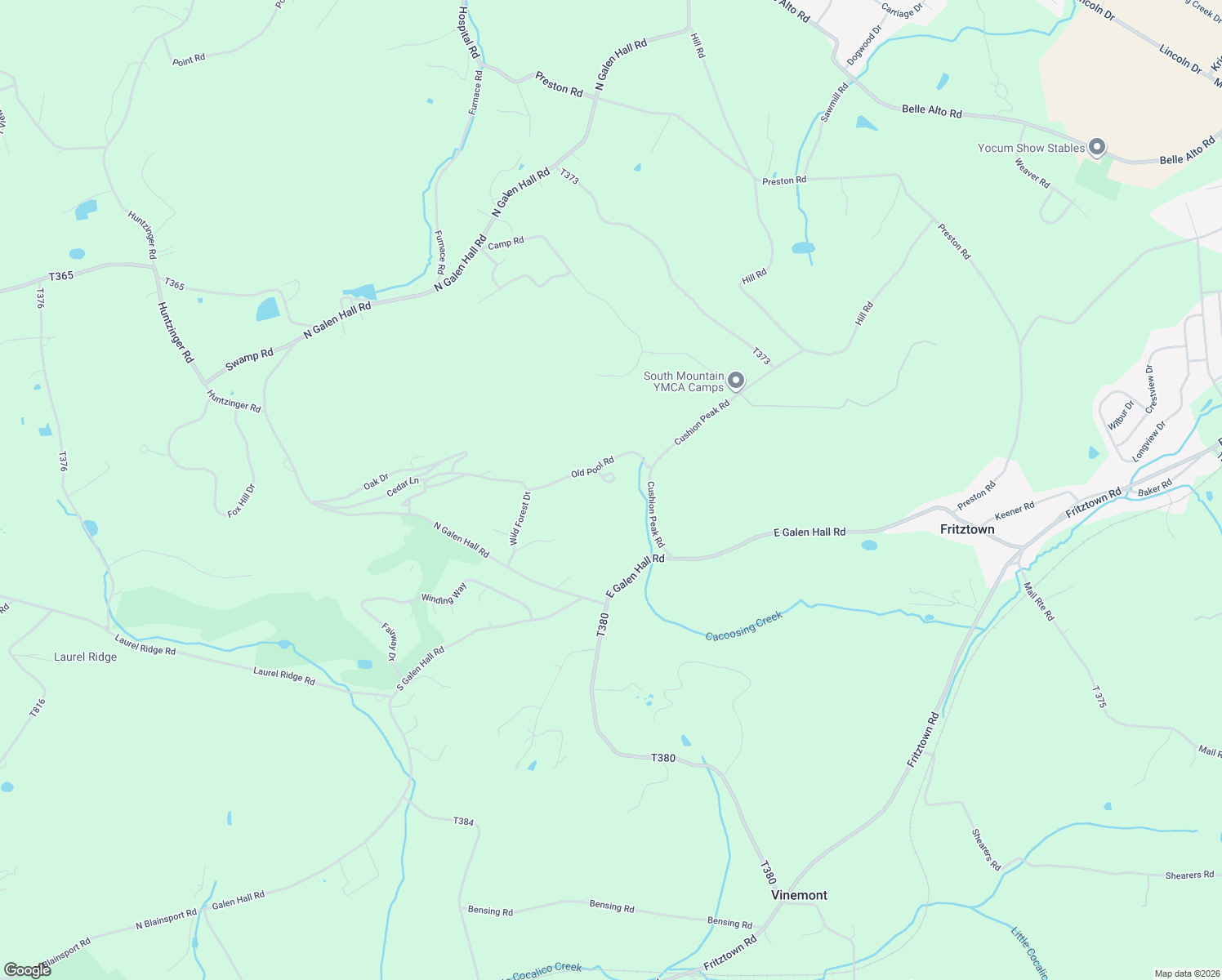 map of restaurants, bars, coffee shops, grocery stores, and more near 3 Old Pool Road in Wernersville