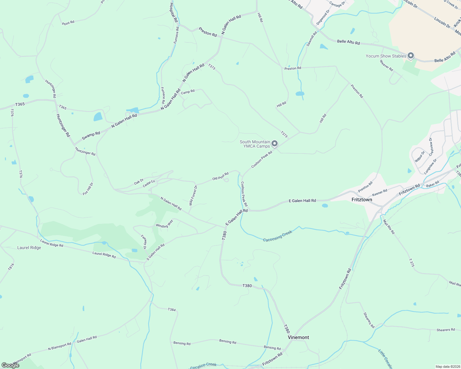 map of restaurants, bars, coffee shops, grocery stores, and more near 3 Old Pool Road in Wernersville