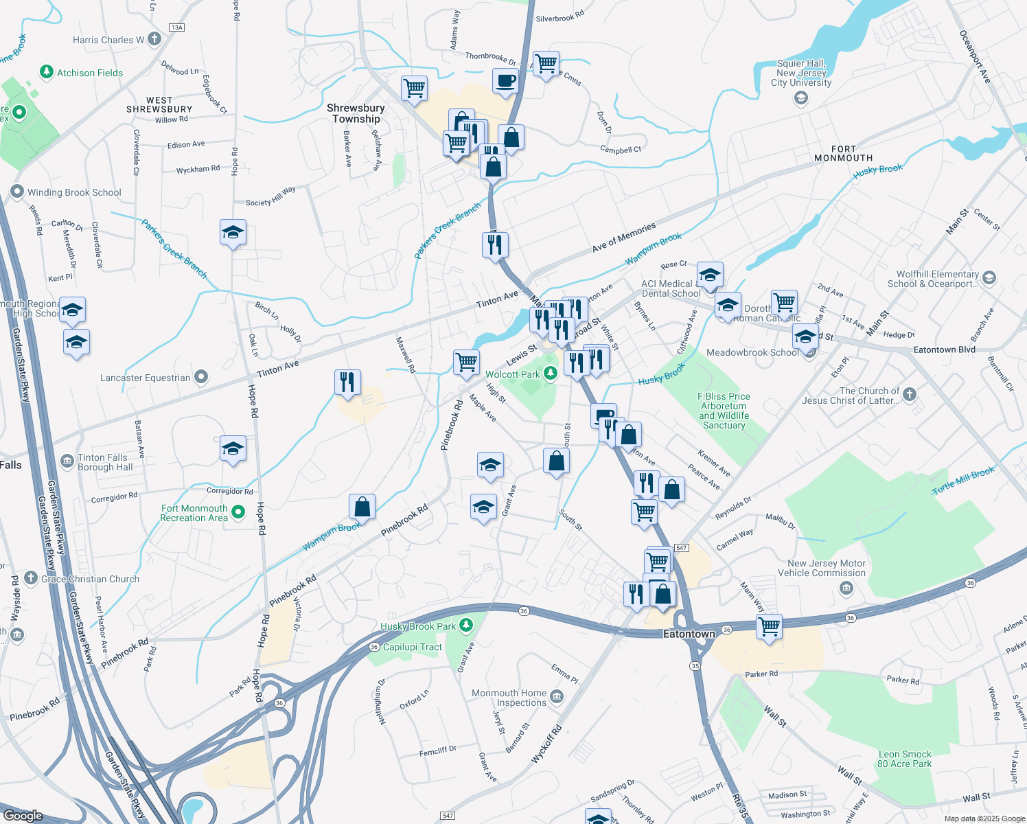 Eatontown Nj Zip Code Map United States Map