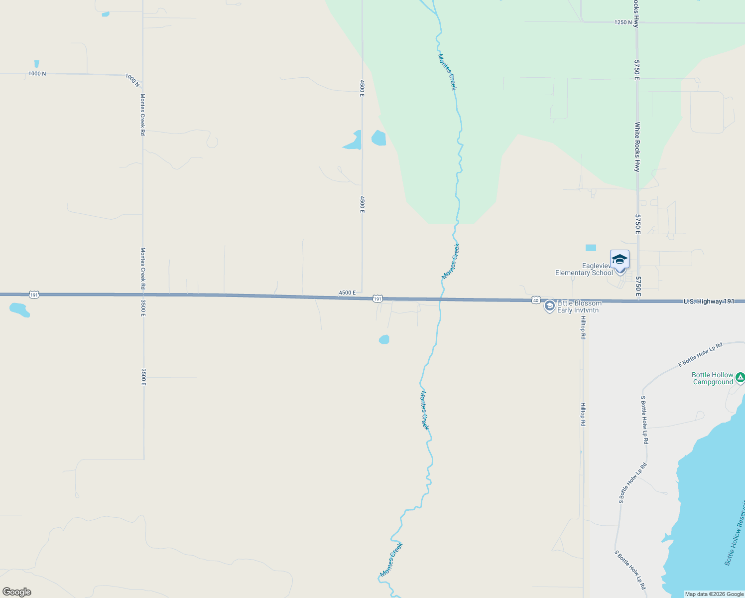 map of restaurants, bars, coffee shops, grocery stores, and more near 4544 U.S. 40 in Fort Duchesne