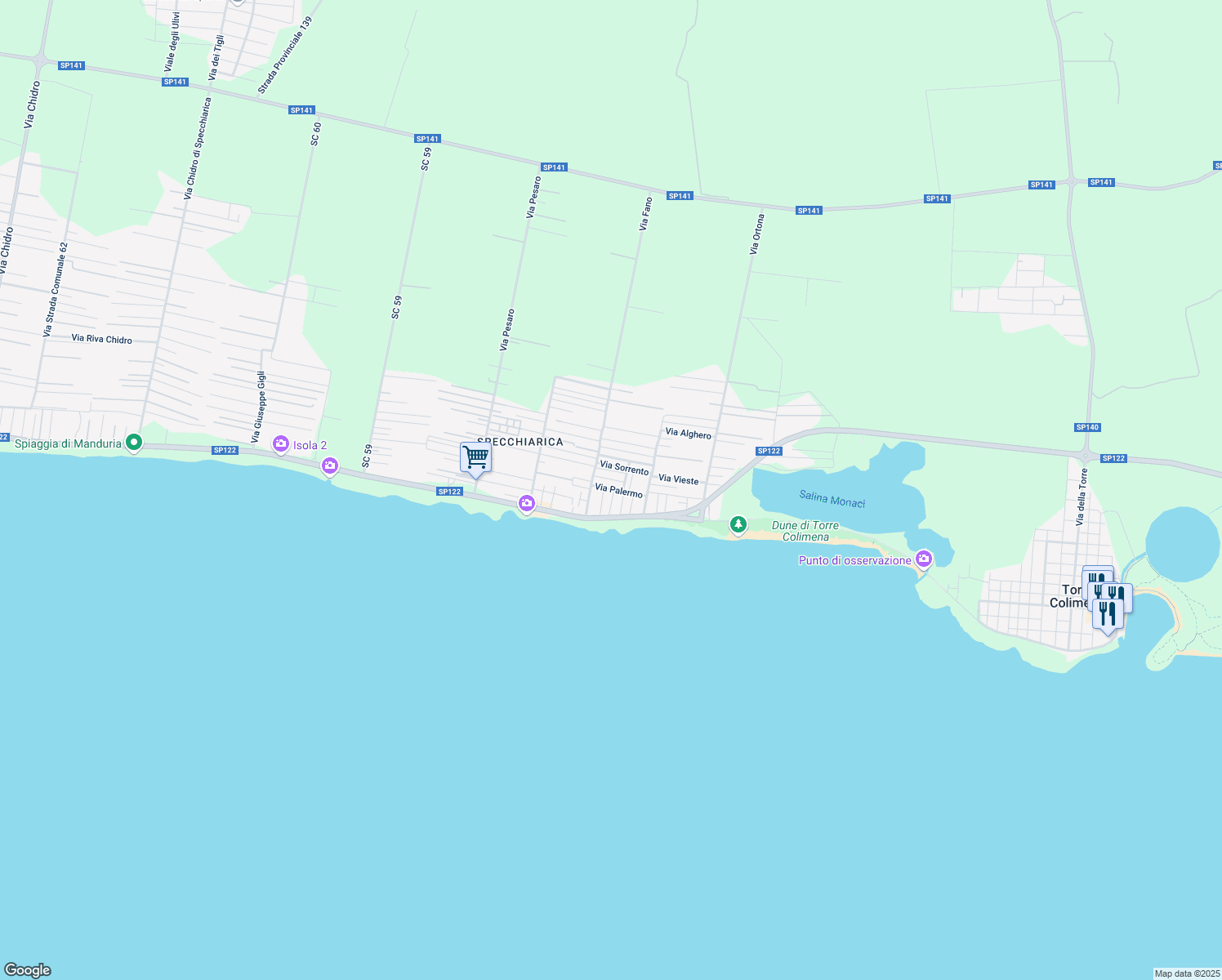 map of restaurants, bars, coffee shops, grocery stores, and more near 9 Via Bordighera in San Pietro In Bevagna