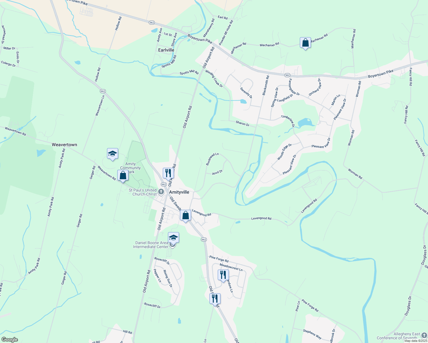 map of restaurants, bars, coffee shops, grocery stores, and more near 335 Anvil Drive in Douglassville