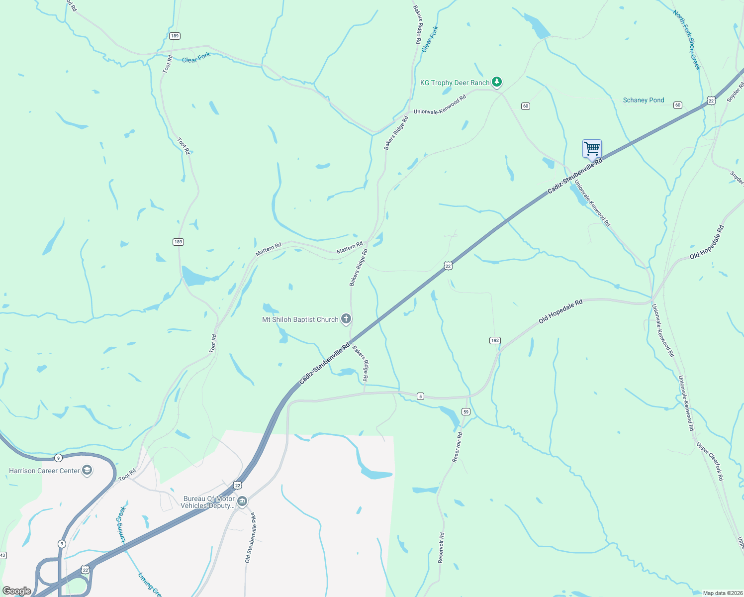 map of restaurants, bars, coffee shops, grocery stores, and more near 83478 Monzula Drive in Cadiz