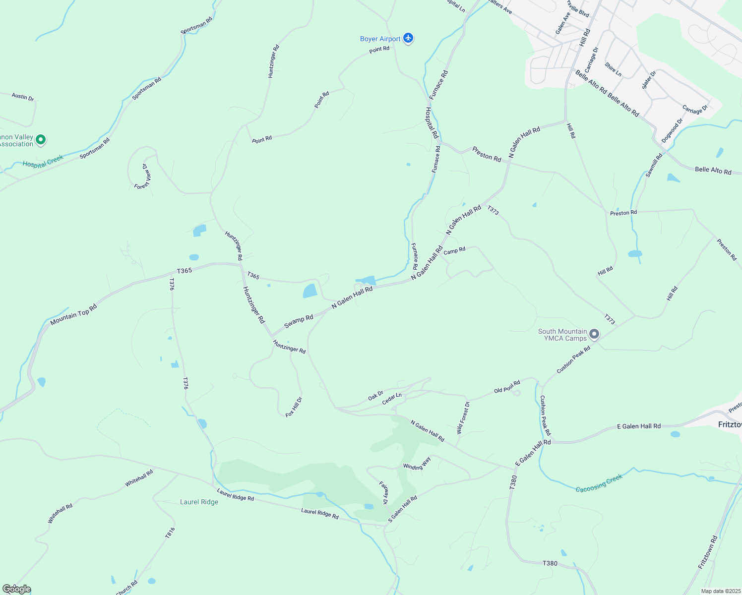 map of restaurants, bars, coffee shops, grocery stores, and more near 344 North Galen Hall Road in Wernersville
