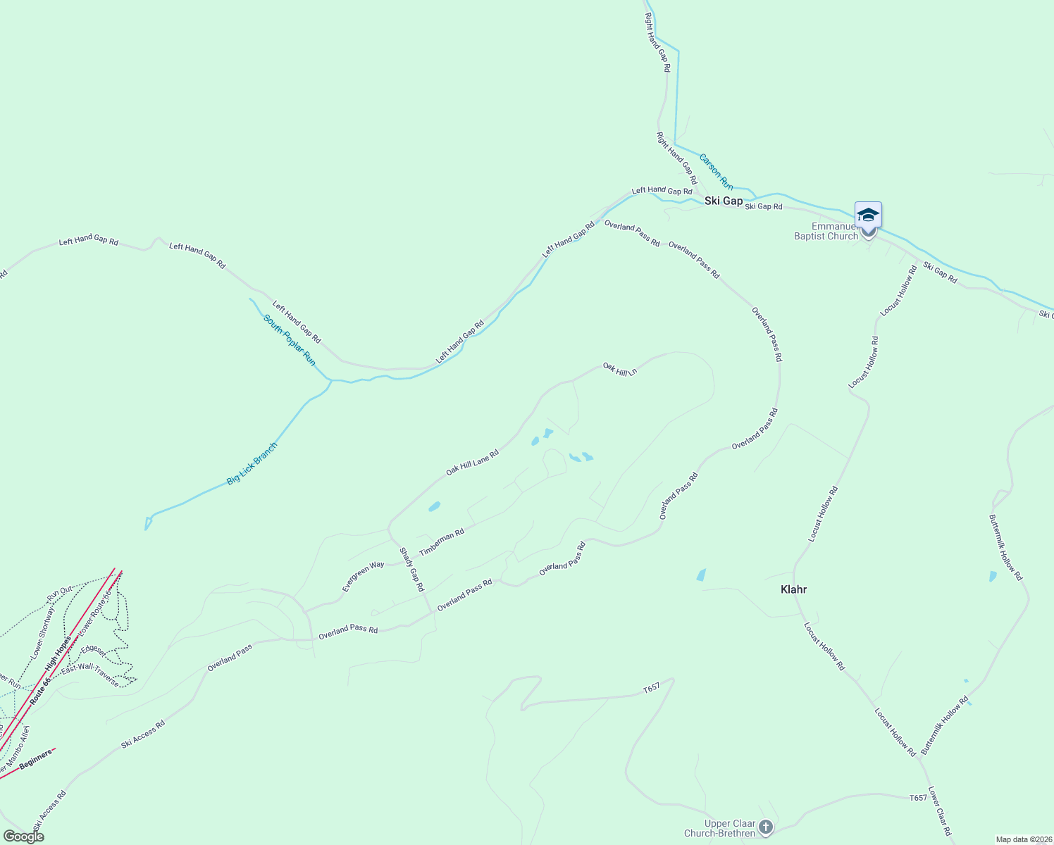 map of restaurants, bars, coffee shops, grocery stores, and more near Old Ridge Run Road in Claysburg