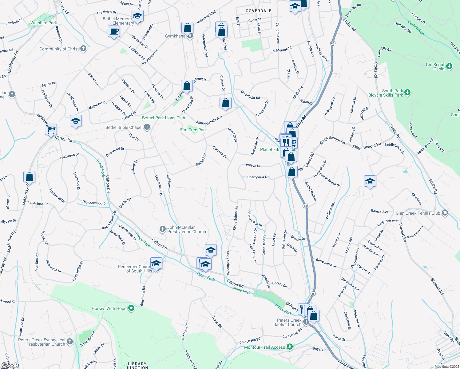 6000 Pudding Stone Lane, Bethel Park PA Walk Score