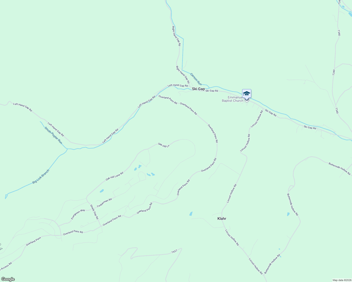 map of restaurants, bars, coffee shops, grocery stores, and more near 10 Oak Hill Lane in Claysburg