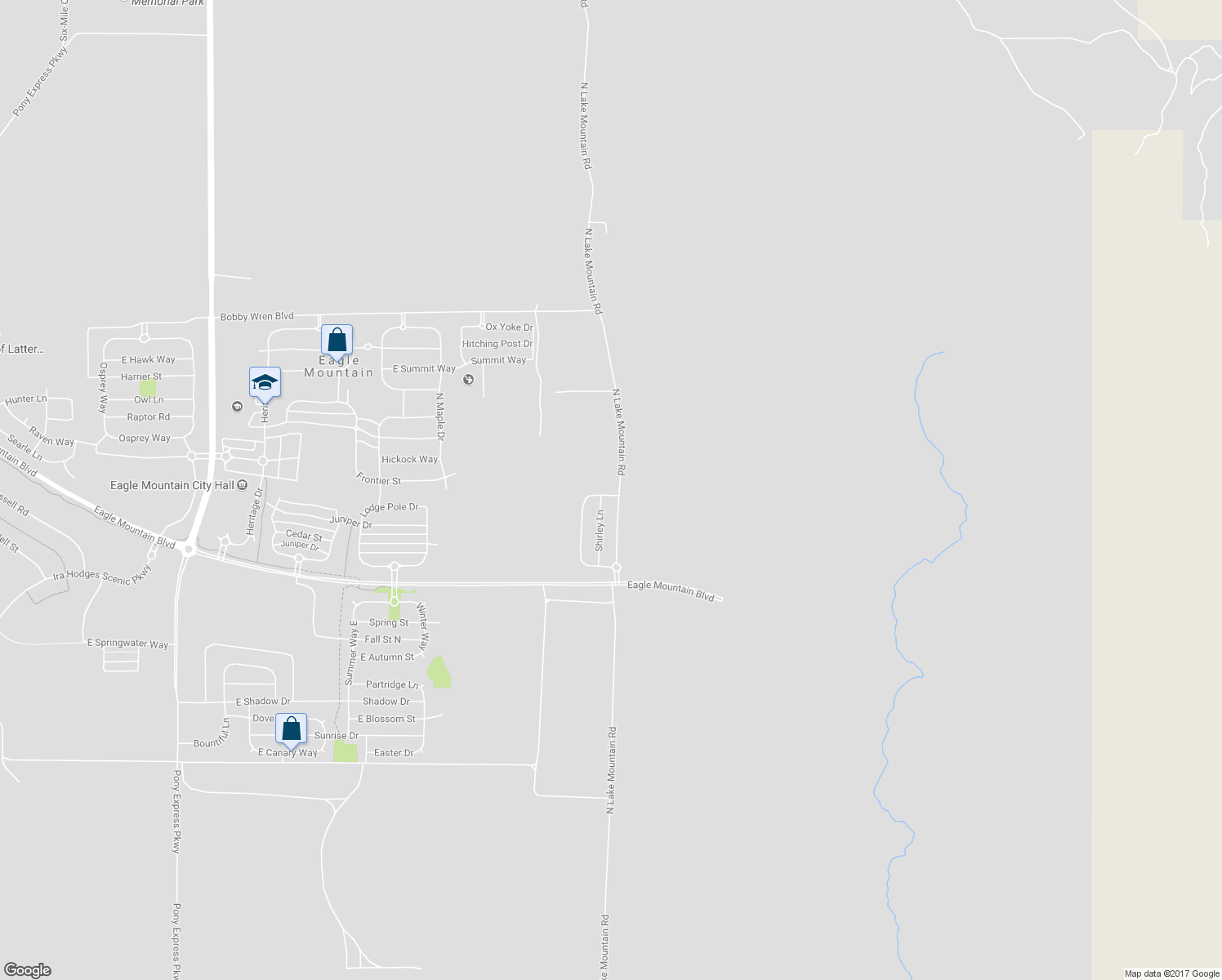 map of restaurants, bars, coffee shops, grocery stores, and more near 2681 North Clarkstone Drive in Eagle Mountain
