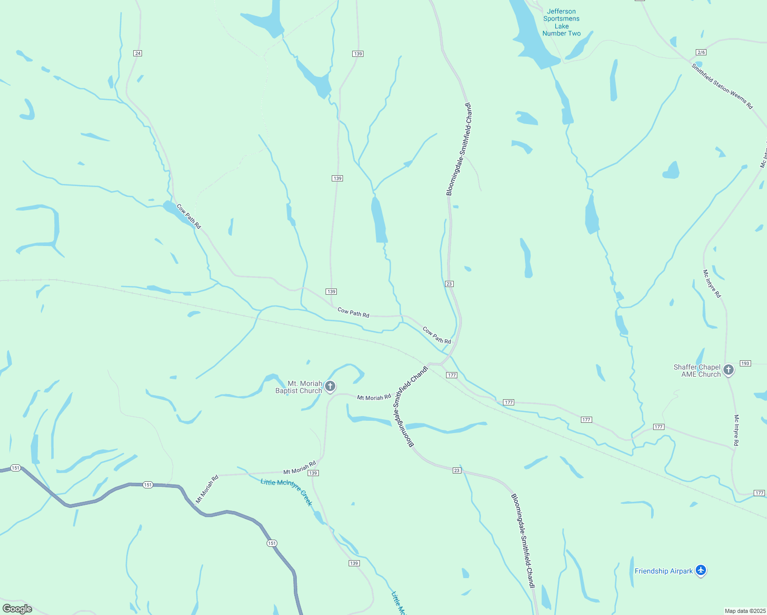 map of restaurants, bars, coffee shops, grocery stores, and more near 411 County Road 24 in Bloomingdale