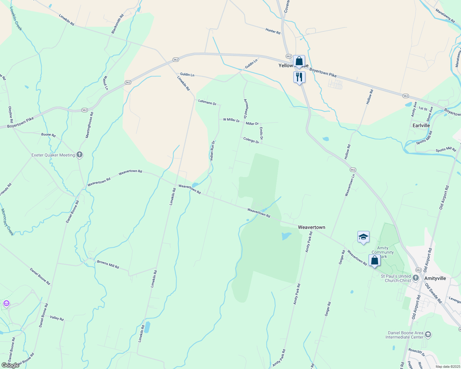 map of restaurants, bars, coffee shops, grocery stores, and more near 1495 Weavertown Road in Douglassville