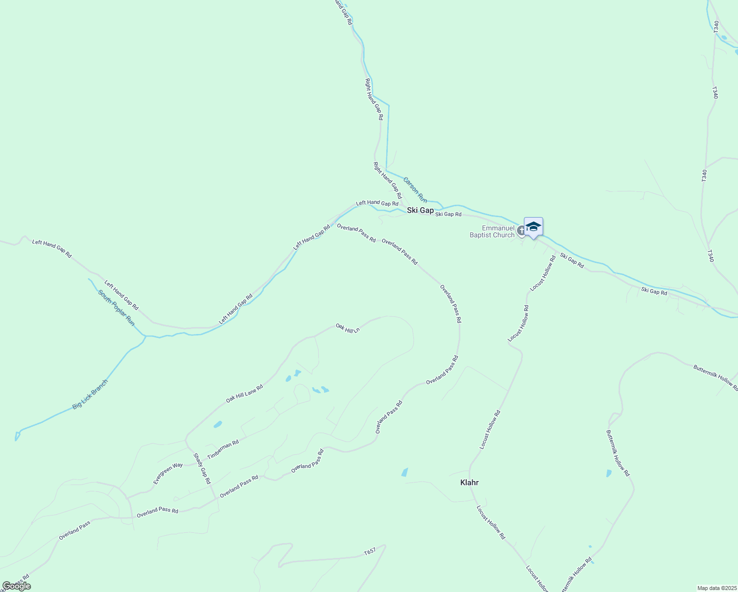 map of restaurants, bars, coffee shops, grocery stores, and more near 10 Oak Hill Lane in Claysburg