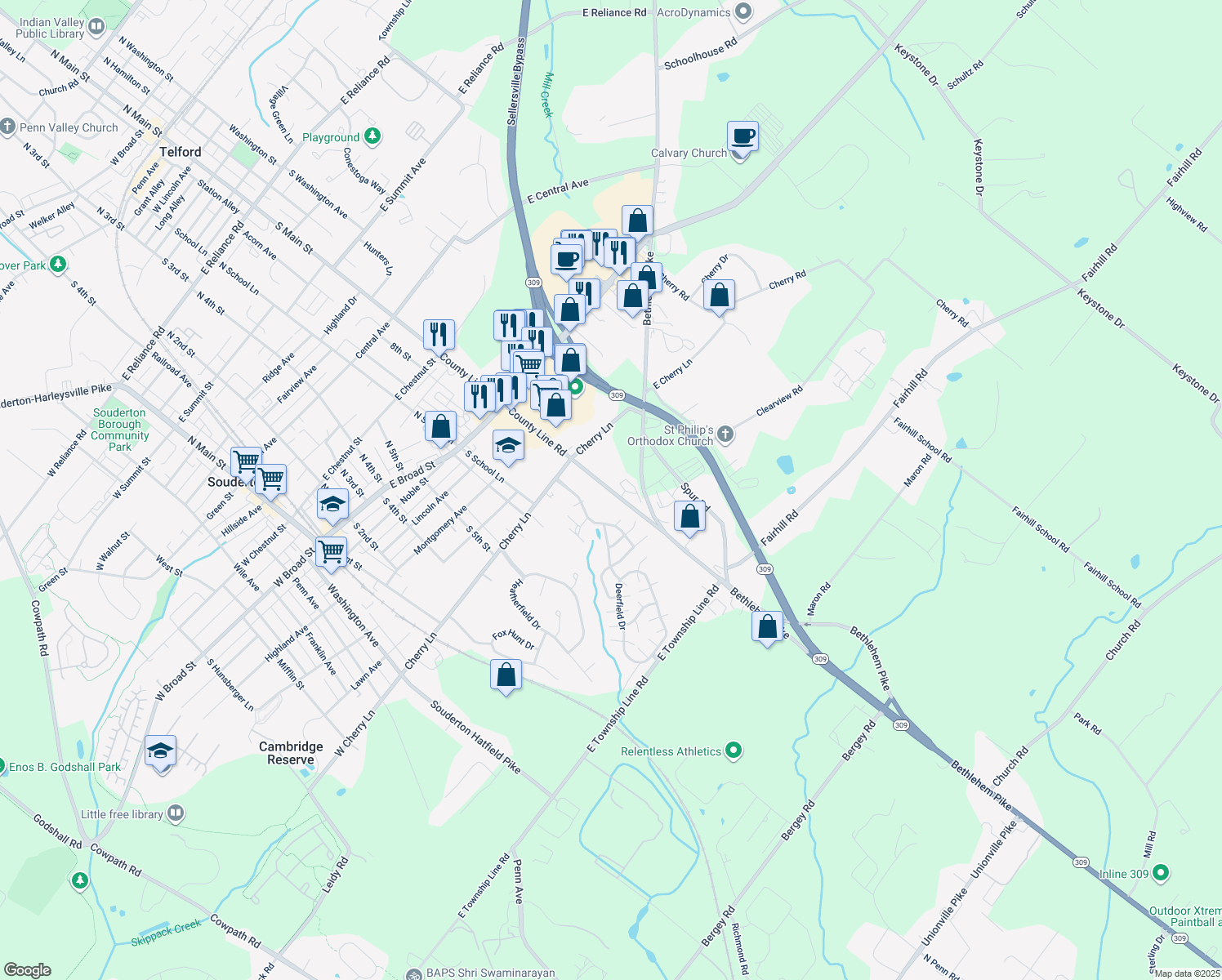 South County Line Road, Souderton PA Walk Score