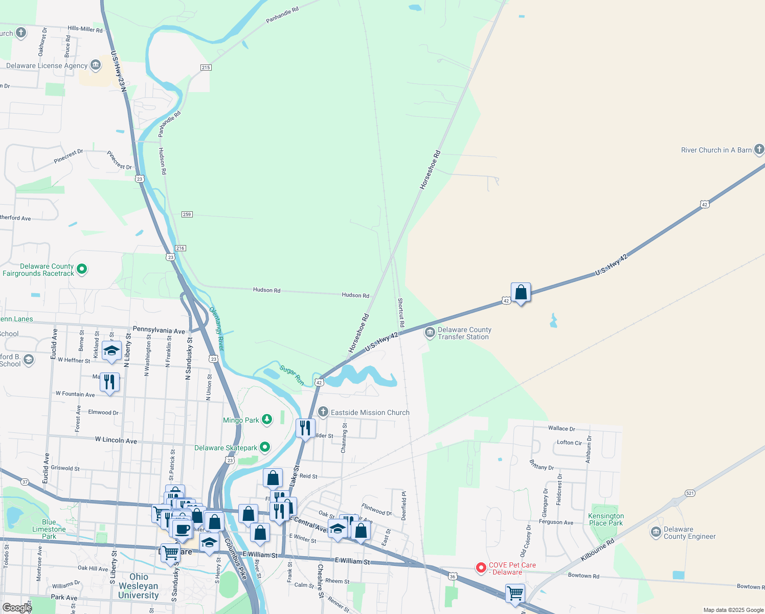 1218 Horseshoe Road, Delaware OH Walk Score