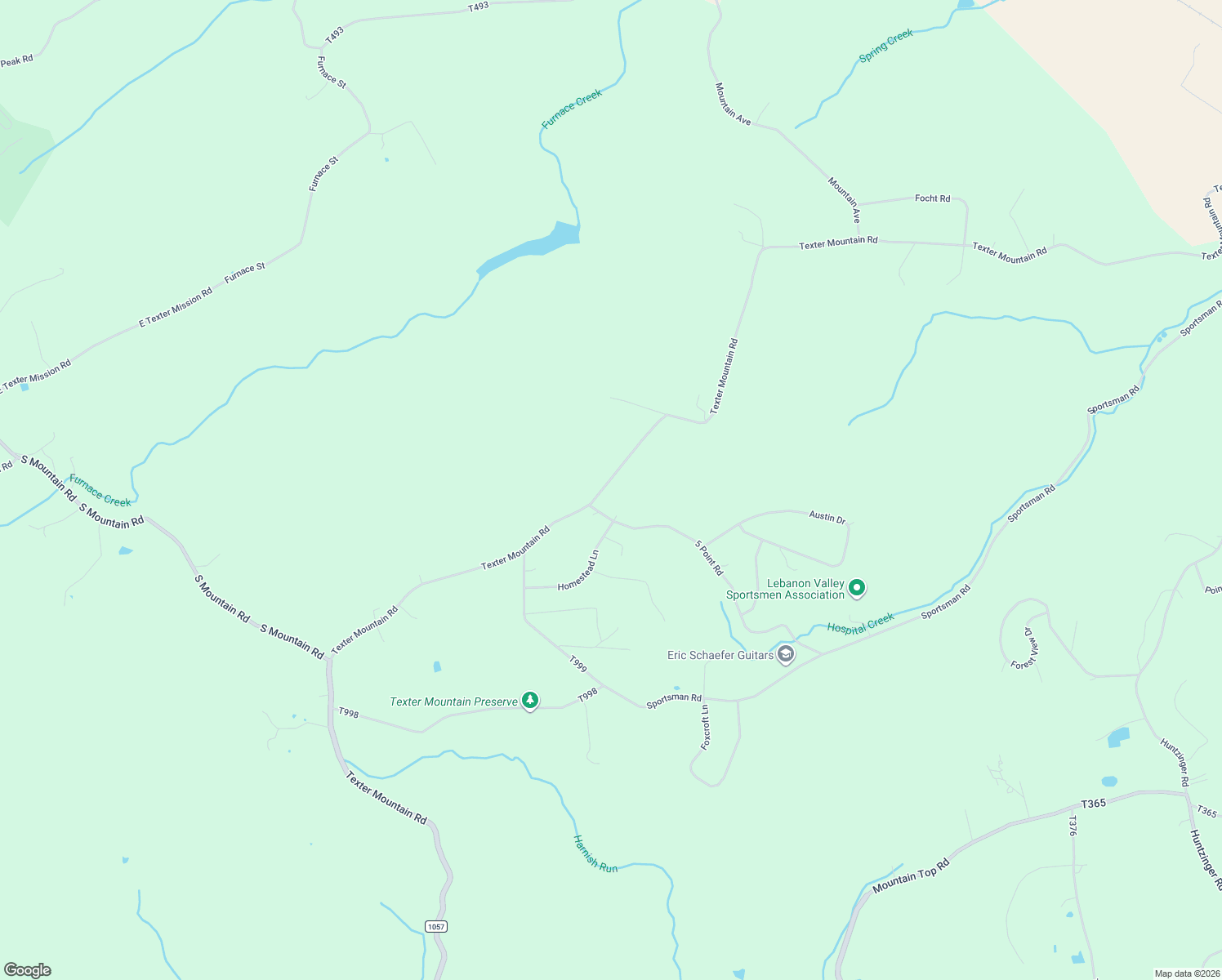 map of restaurants, bars, coffee shops, grocery stores, and more near 654 Texter Mountain Rd in Robesonia