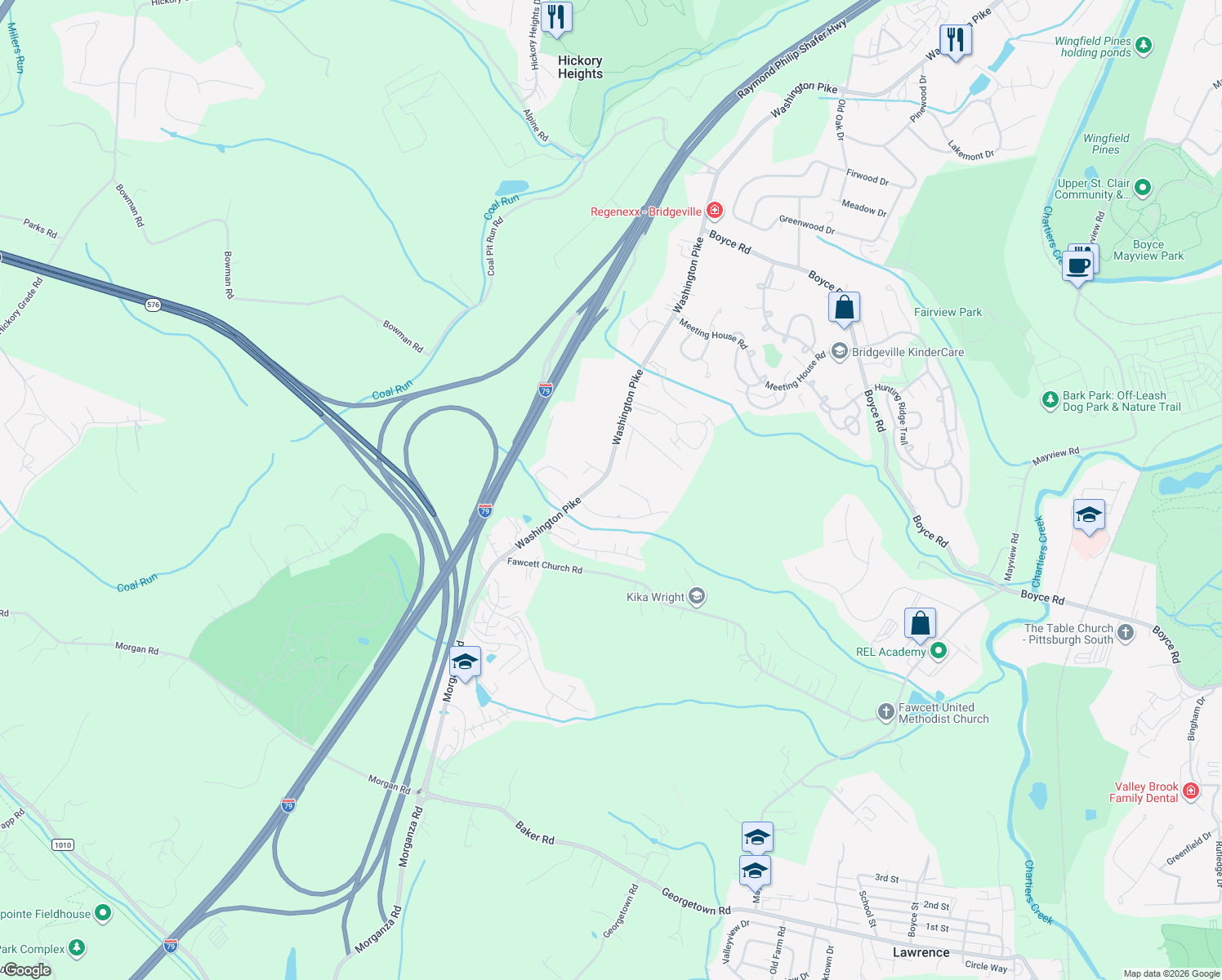 map of restaurants, bars, coffee shops, grocery stores, and more near 8111 Palomino Drive in Bridgeville