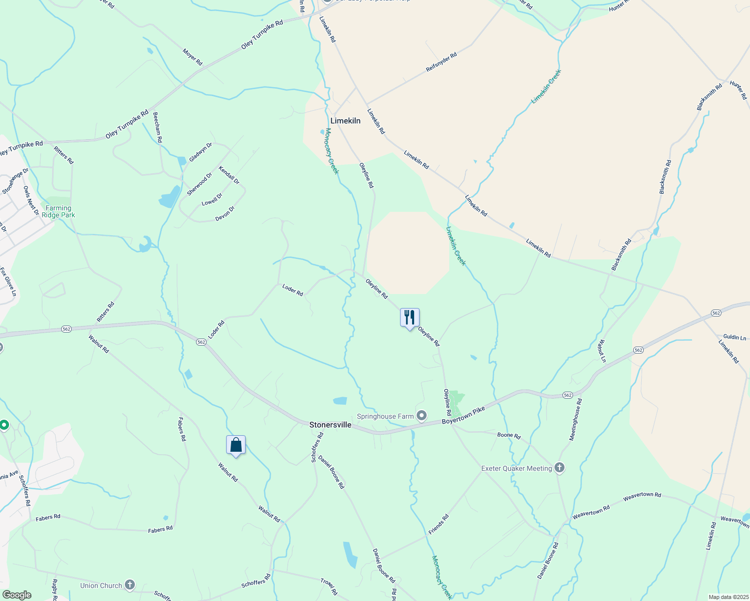 map of restaurants, bars, coffee shops, grocery stores, and more near 350 Oleyline Road in Douglassville