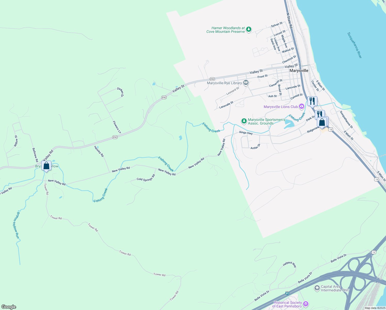 map of restaurants, bars, coffee shops, grocery stores, and more near 915 Streamside Way in Marysville