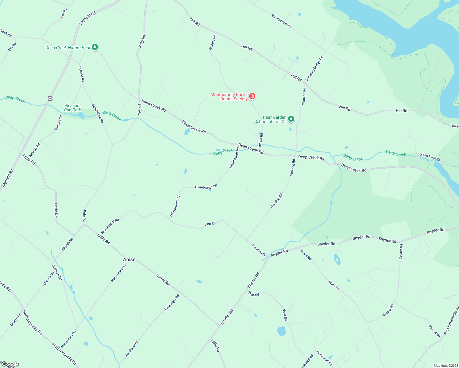 map of restaurants, bars, coffee shops, grocery stores, and more near 752 Hildebrandt Road in Perkiomenville