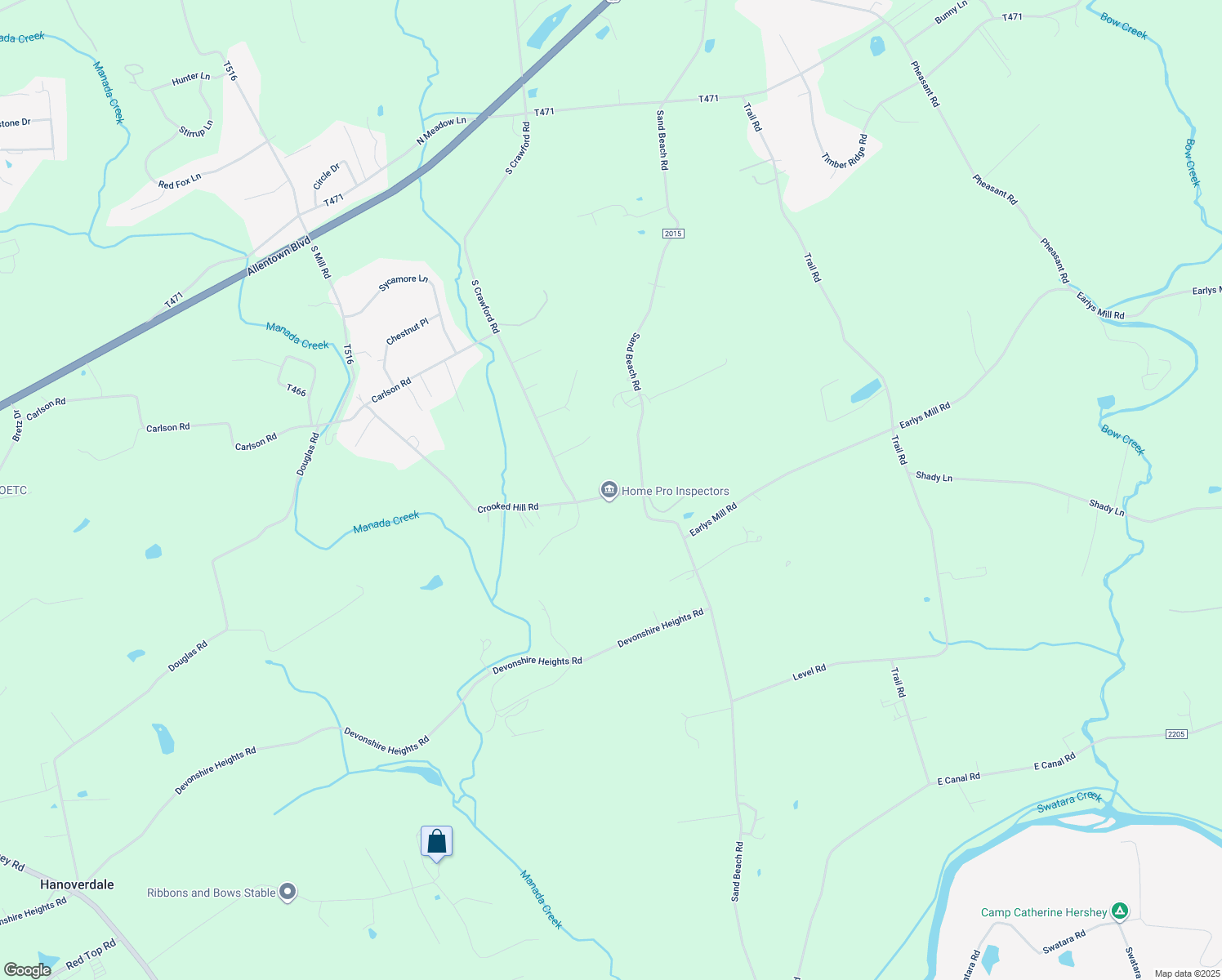 map of restaurants, bars, coffee shops, grocery stores, and more near 142 Crooked Hill Road in Hummelstown