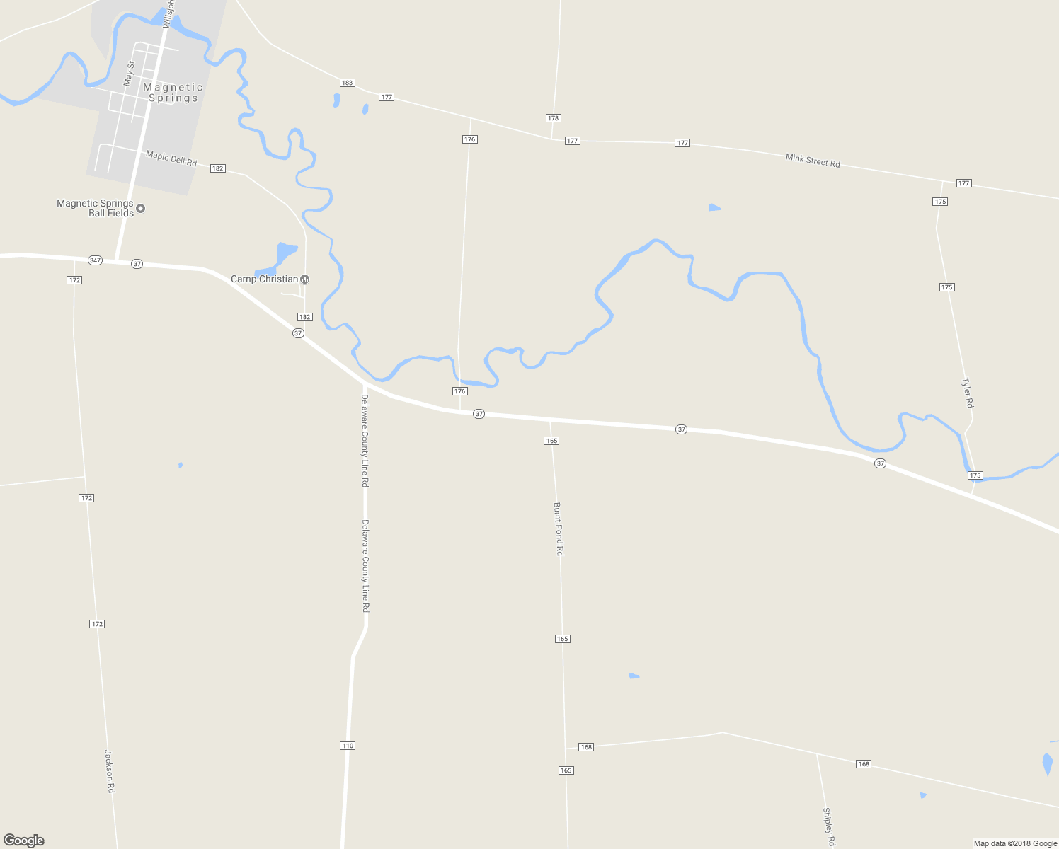 map of restaurants, bars, coffee shops, grocery stores, and more near 9105 Ohio 37 in Ostrander