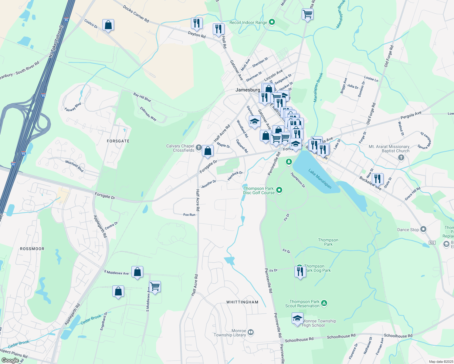 43 Hemlock Drive, Jamesburg NJ Walk Score