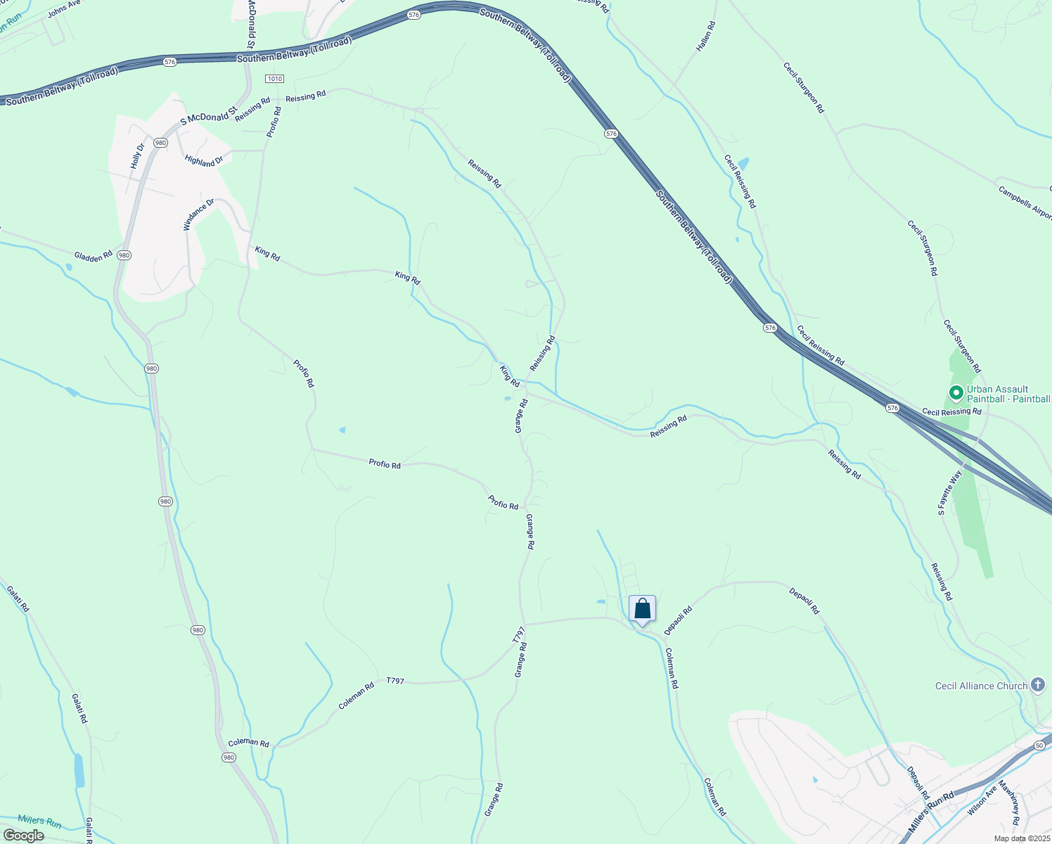 map of restaurants, bars, coffee shops, grocery stores, and more near 364 Grange Road in McDonald