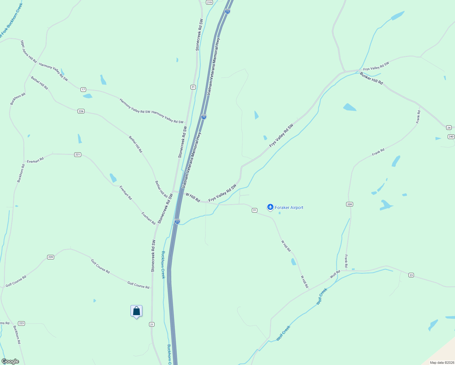 map of restaurants, bars, coffee shops, grocery stores, and more near 5043 Frys Valley Rd SW in Port Washington