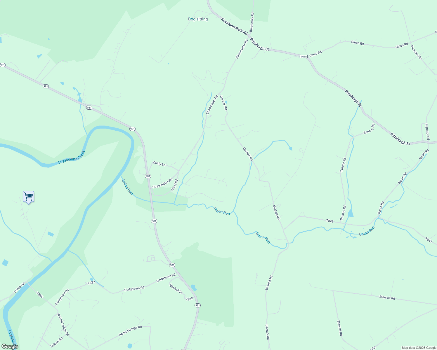 map of restaurants, bars, coffee shops, grocery stores, and more near 171 Countryside Lane in Derry