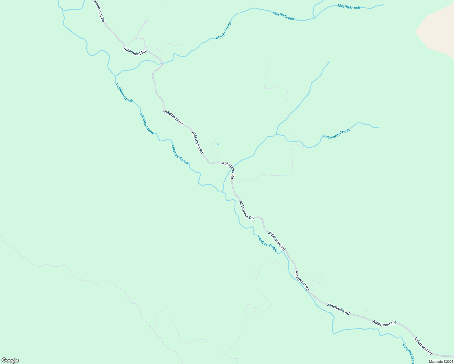 map of restaurants, bars, coffee shops, grocery stores, and more near 36111 Alderpoint Road in Blocksburg