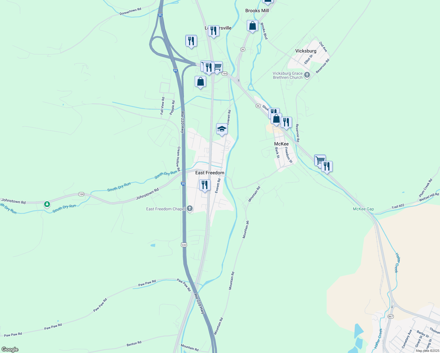 2743 Everett Road, East Freedom PA Walk Score