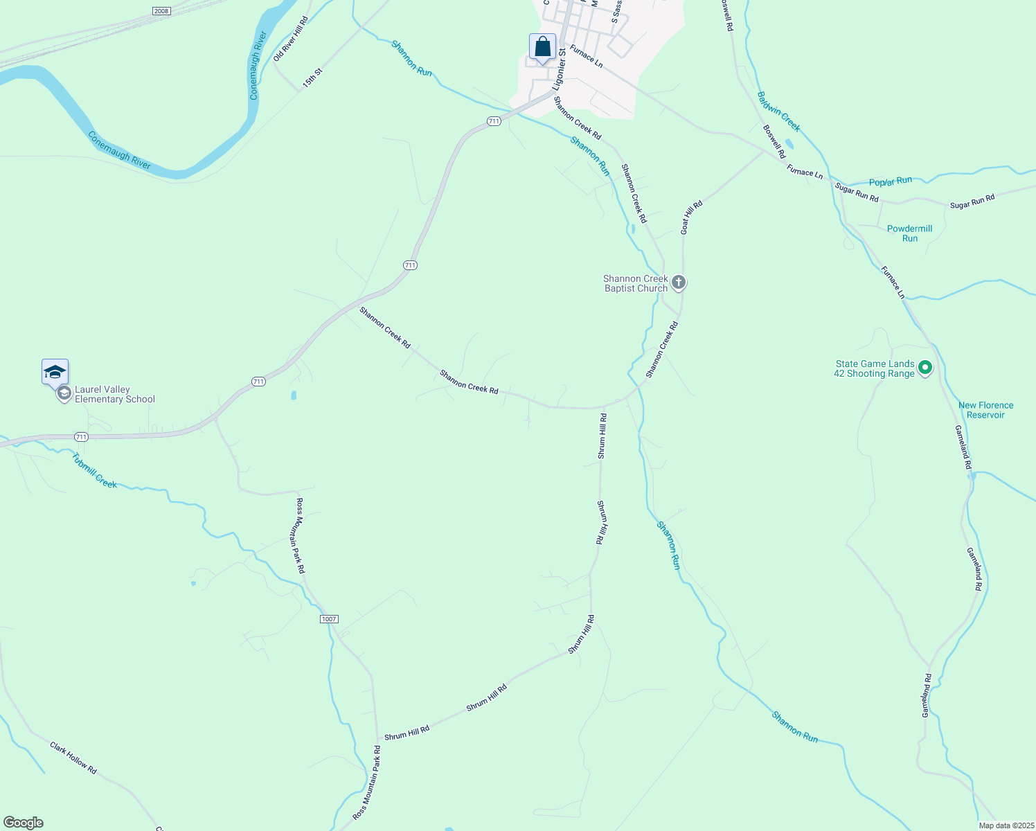 map of restaurants, bars, coffee shops, grocery stores, and more near in New Florence