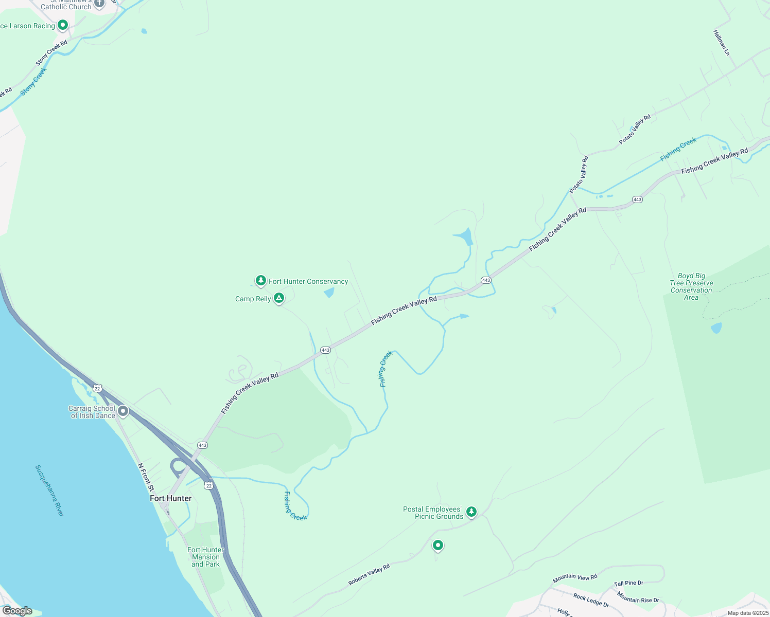 map of restaurants, bars, coffee shops, grocery stores, and more near 800 Fishing Creek Valley Road in Linglestown
