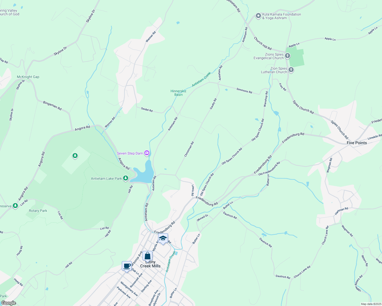 map of restaurants, bars, coffee shops, grocery stores, and more near 22 Christman Road in Reading