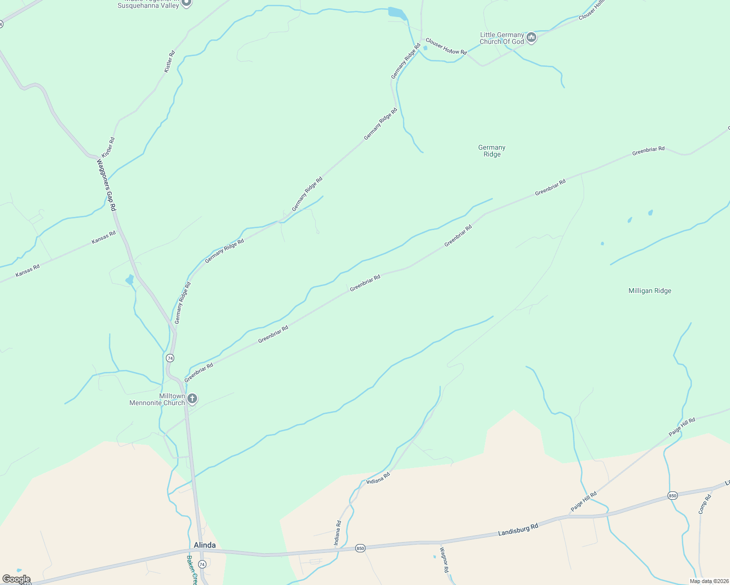 map of restaurants, bars, coffee shops, grocery stores, and more near 279 Greenbriar Road in Elliottsburg