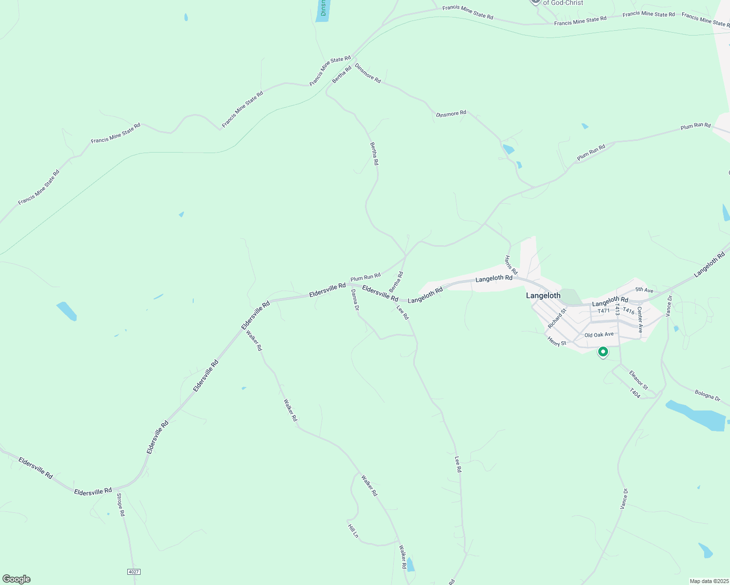 map of restaurants, bars, coffee shops, grocery stores, and more near 1196 Eldersville Road in Burgettstown