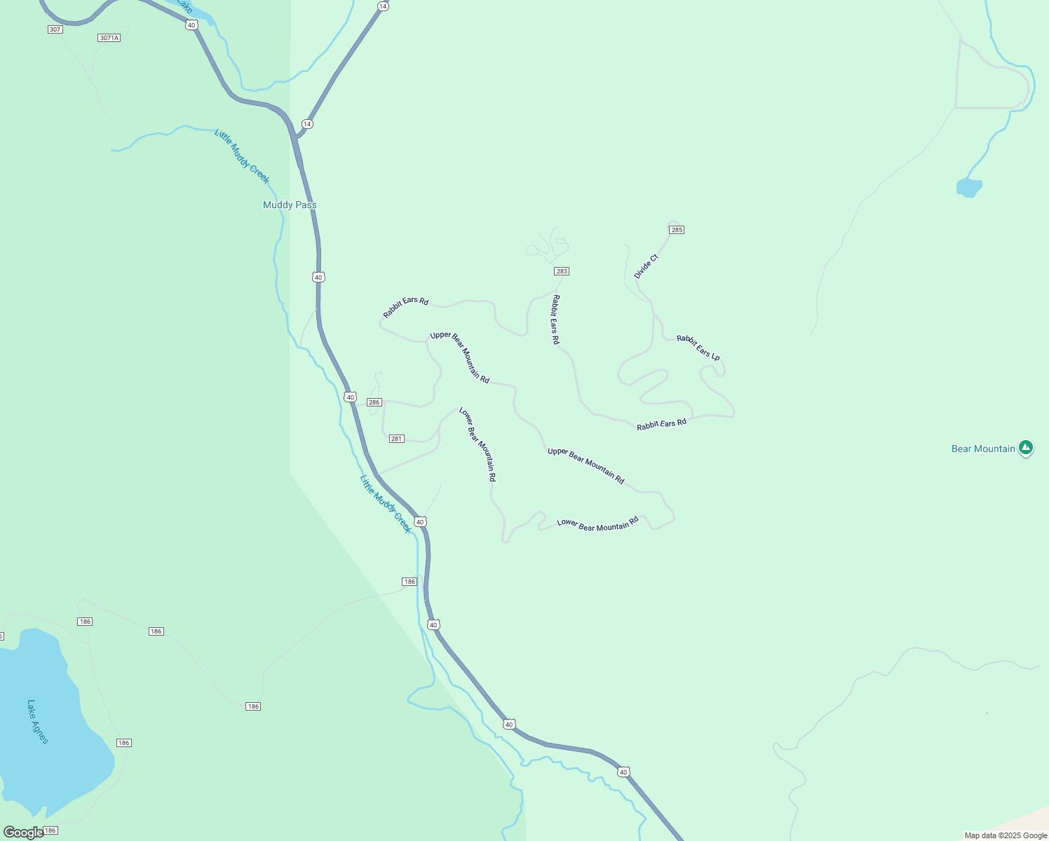 map of restaurants, bars, coffee shops, grocery stores, and more near County Road 286 in Grand County