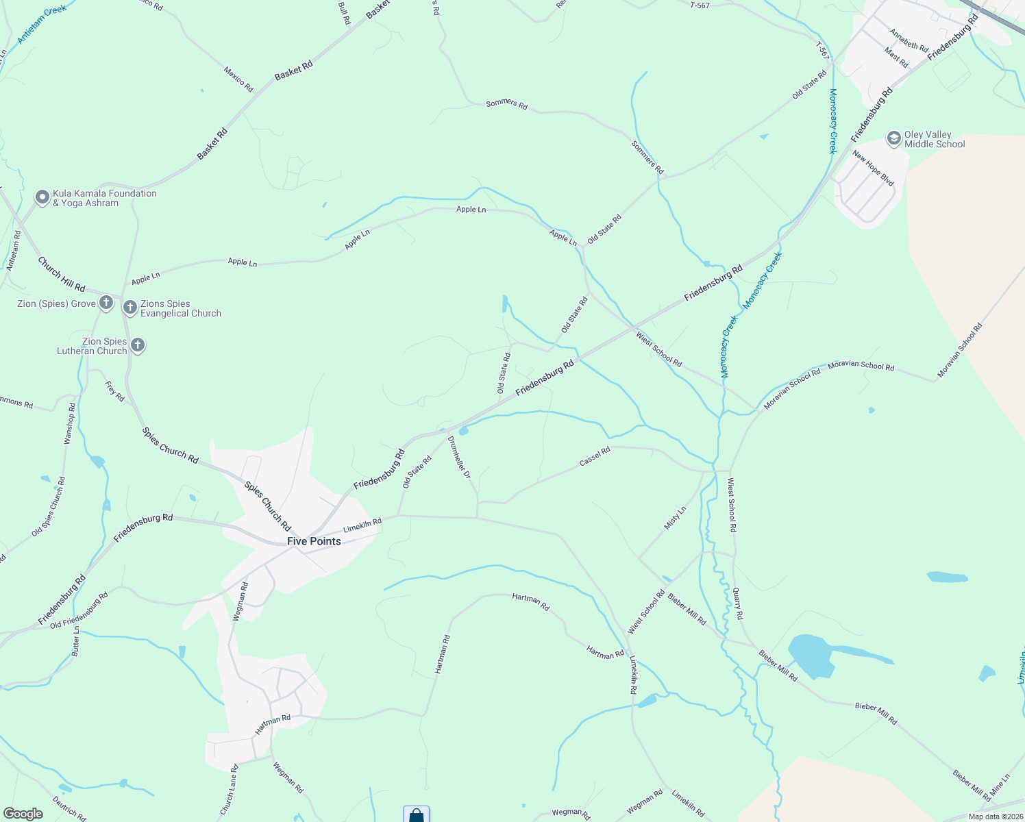 map of restaurants, bars, coffee shops, grocery stores, and more near 2000 Friedensburg Road in Reading