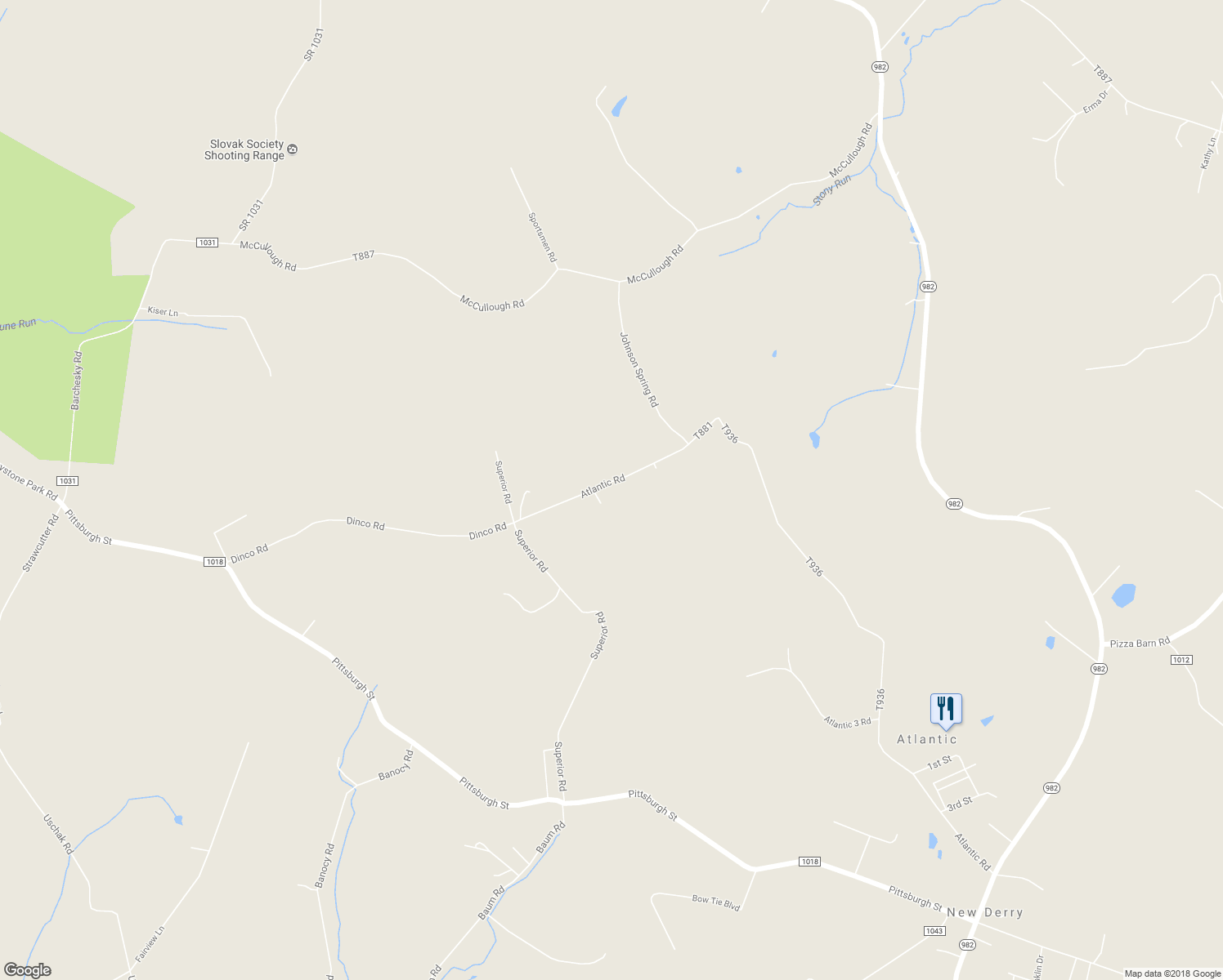 map of restaurants, bars, coffee shops, grocery stores, and more near 487 Atlantic Road in Derry