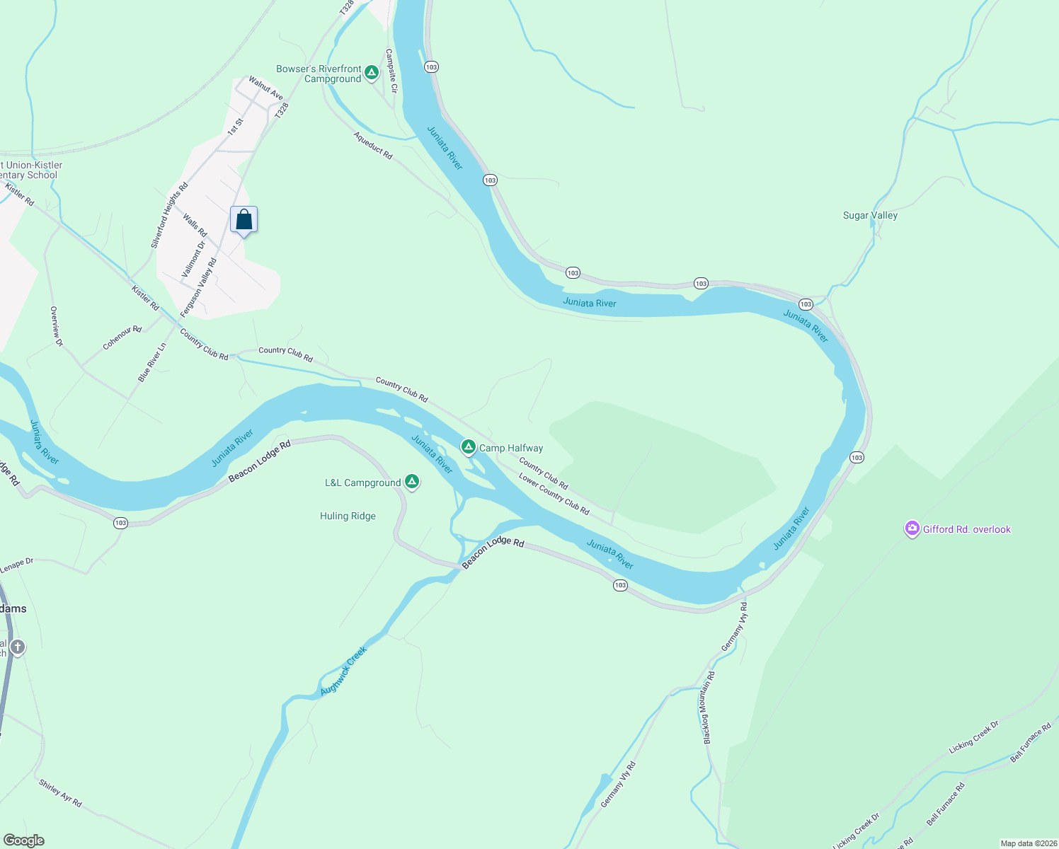 map of restaurants, bars, coffee shops, grocery stores, and more near 281 Dale Road in Mount Union