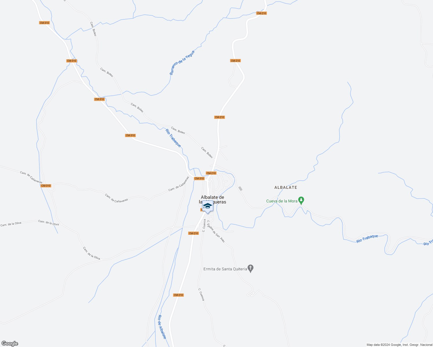 map of restaurants, bars, coffee shops, grocery stores, and more near 11 Calle San Anton in Albalate de las Nogueras
