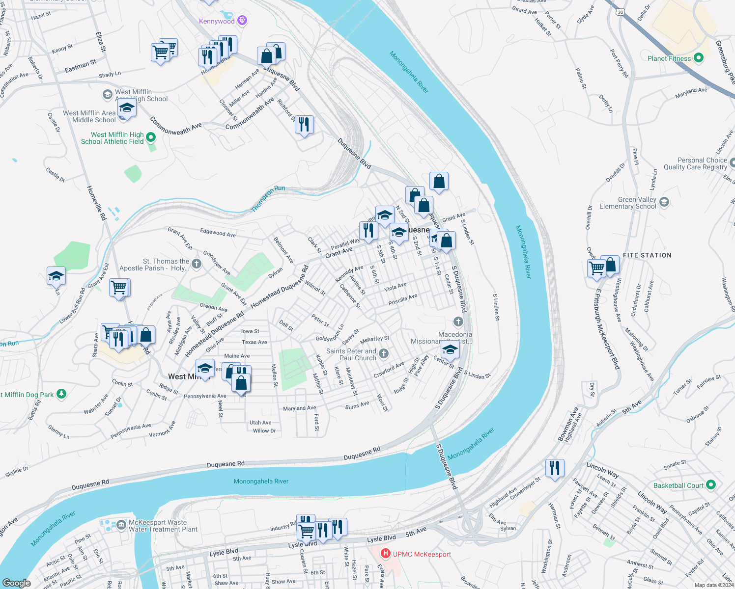153 Auriles Street, Duquesne PA Walk Score