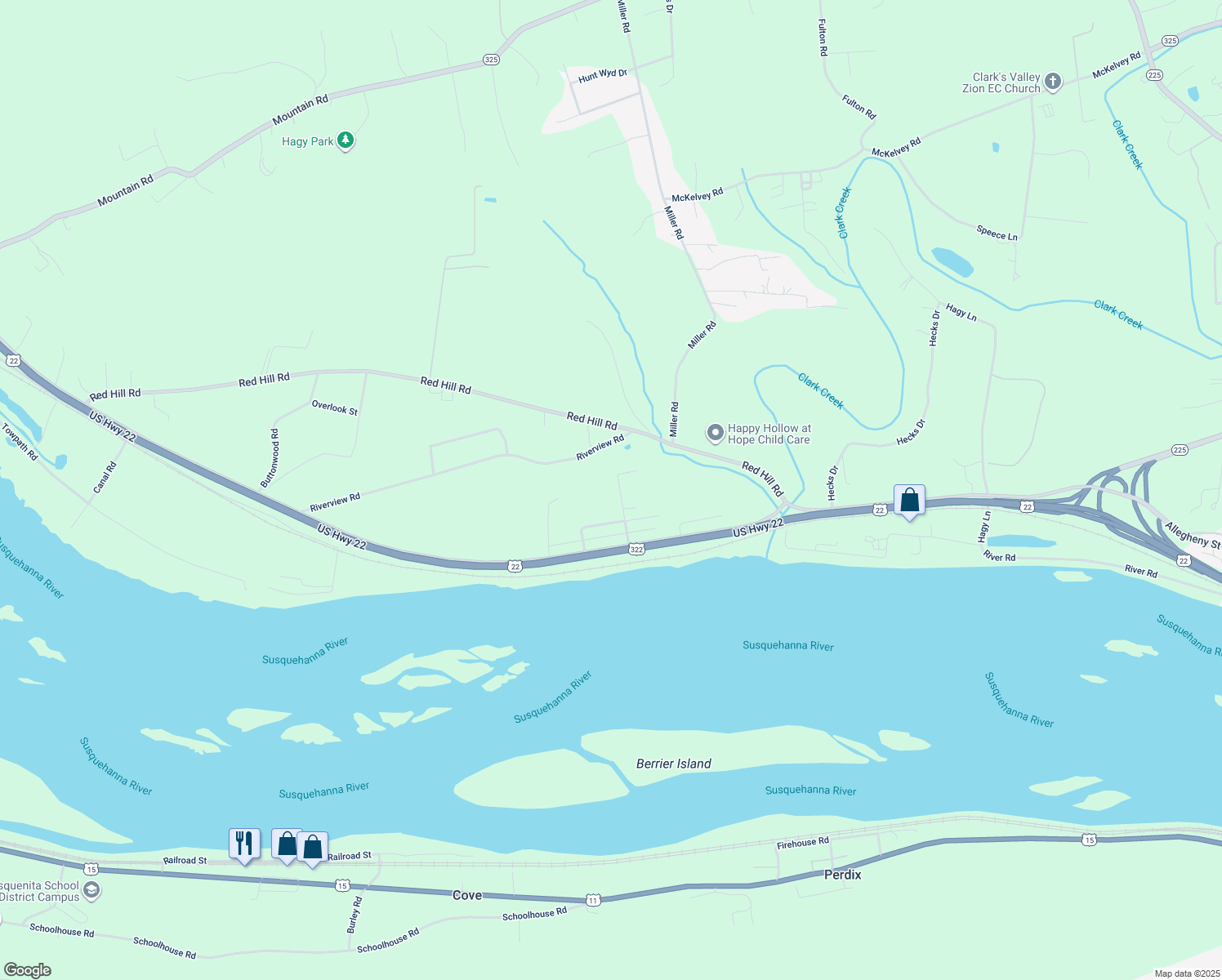 map of restaurants, bars, coffee shops, grocery stores, and more near 1028 Kathryn Avenue in Dauphin
