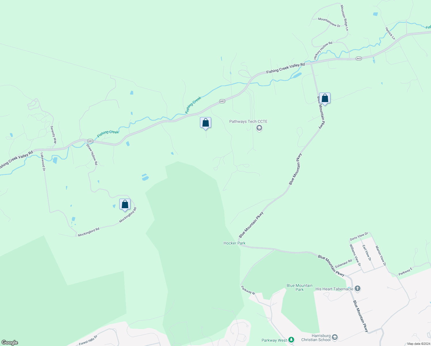 map of restaurants, bars, coffee shops, grocery stores, and more near 551 Lesentier Lane in Harrisburg