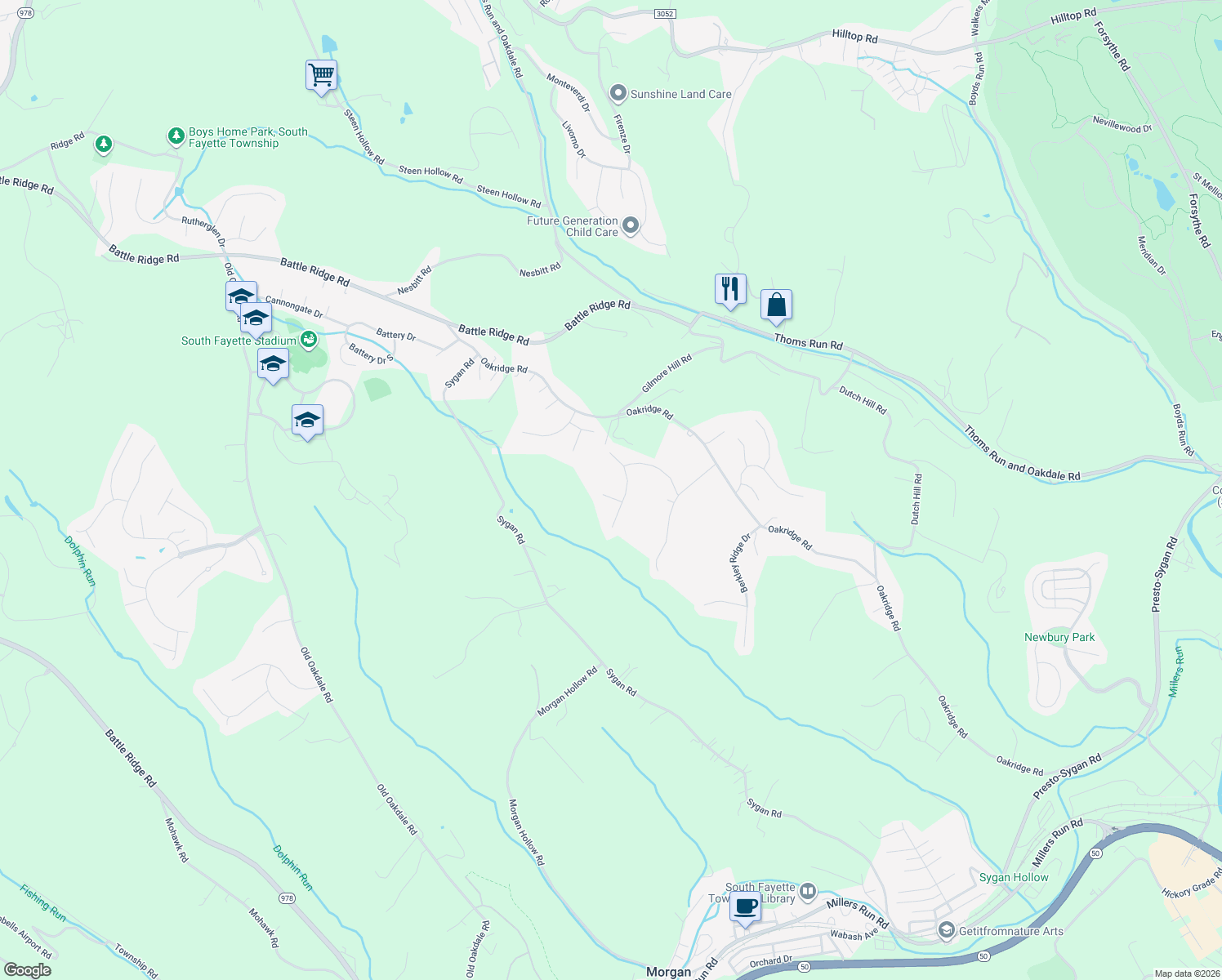 map of restaurants, bars, coffee shops, grocery stores, and more near 810 Kingston Drive in McDonald